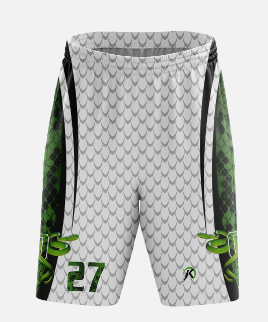 TMP - Diamond Snakes - White Mens Shorts