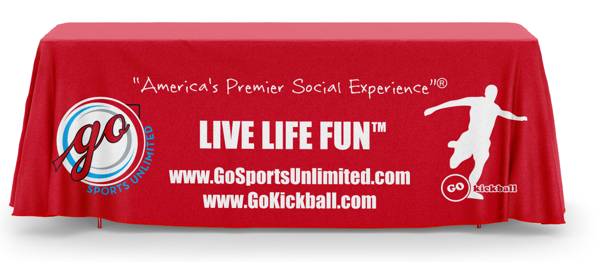 Go Kickball Custom Tablecloth- 6'