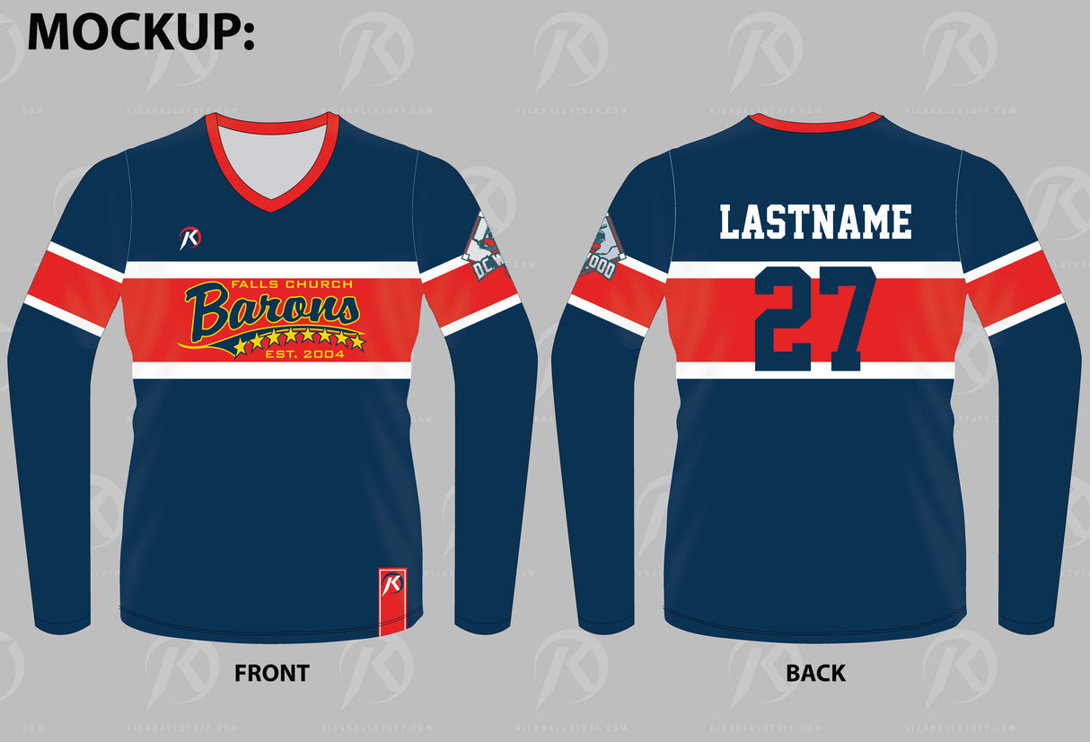 TMP - Falls Church Barons - Long Sleeve - BLUE