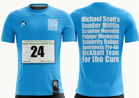 Michael Scott's Dunder Mifflin Scranton Meredith Palmer Memorial Celebrity Rabies Awareness Pro-Am Kickball Team For the Cure