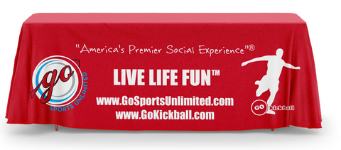 Go Kickball Custom Tablecloth- 6'